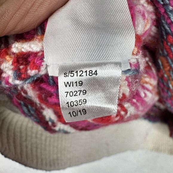 Loft Fair Isle Sweater Pink Multicolor Wool Blend Knit Women’s Medium‎ - Picture 6 of 11